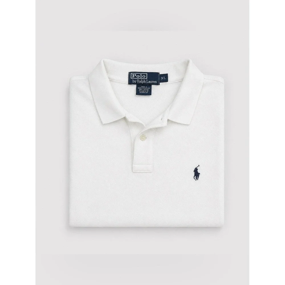 Vintage Polo Ralph Lauren Polo Shirt XL Preppy Logo Pony Golf Tennis Prep White